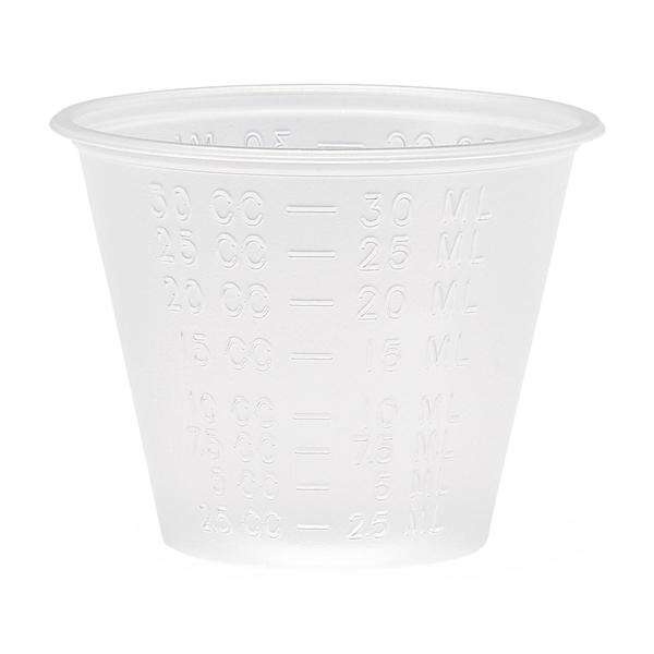 Graduated Cup Medicine Plastic 1 oz Clear 5000/Ca